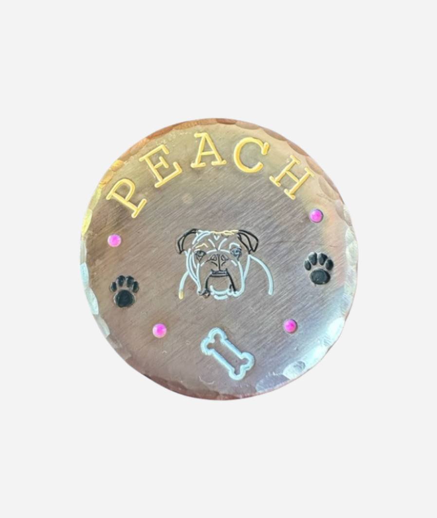 Peach Dog Bone Marker